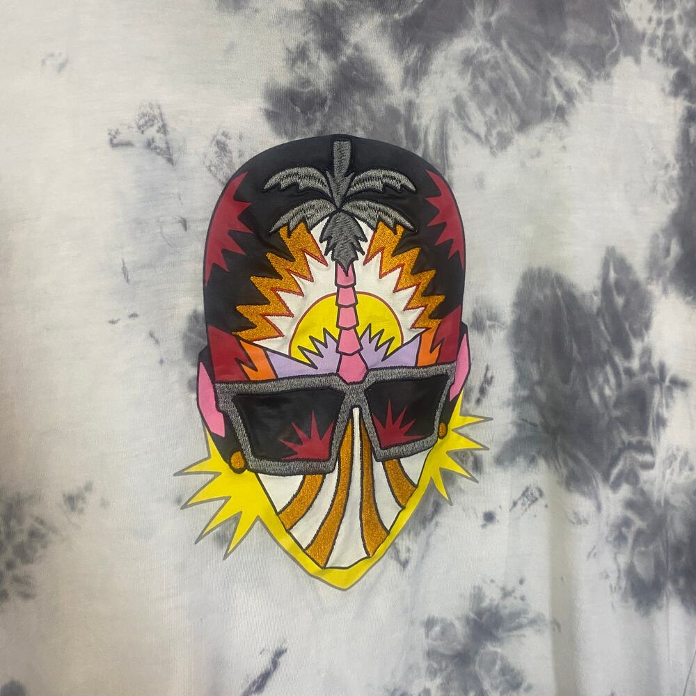 Psycho Bunny Upcycled Tie Dye Embroidery T-Shirt Daddy Yankee Raul Urias Collab - Picture 2 of 9